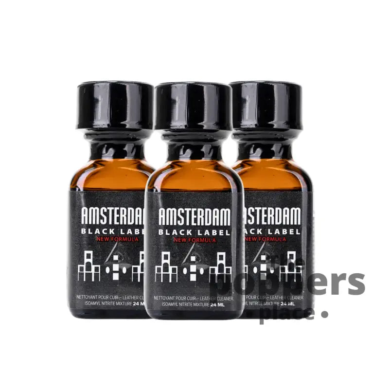 Lot de 3 Poppers Amsterdam Black label 24ml - Pack