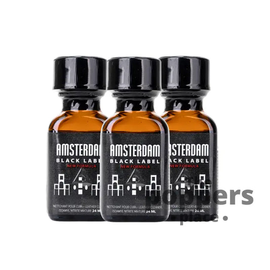 Lot de 3 Poppers Amsterdam Black label 24ml - Pack