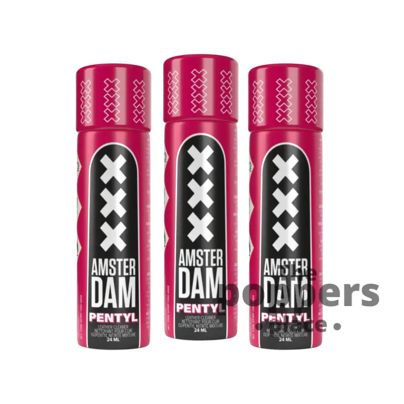 Lot de 3 Poppers Amsterdam XXX Pentyl 24ml - Pack