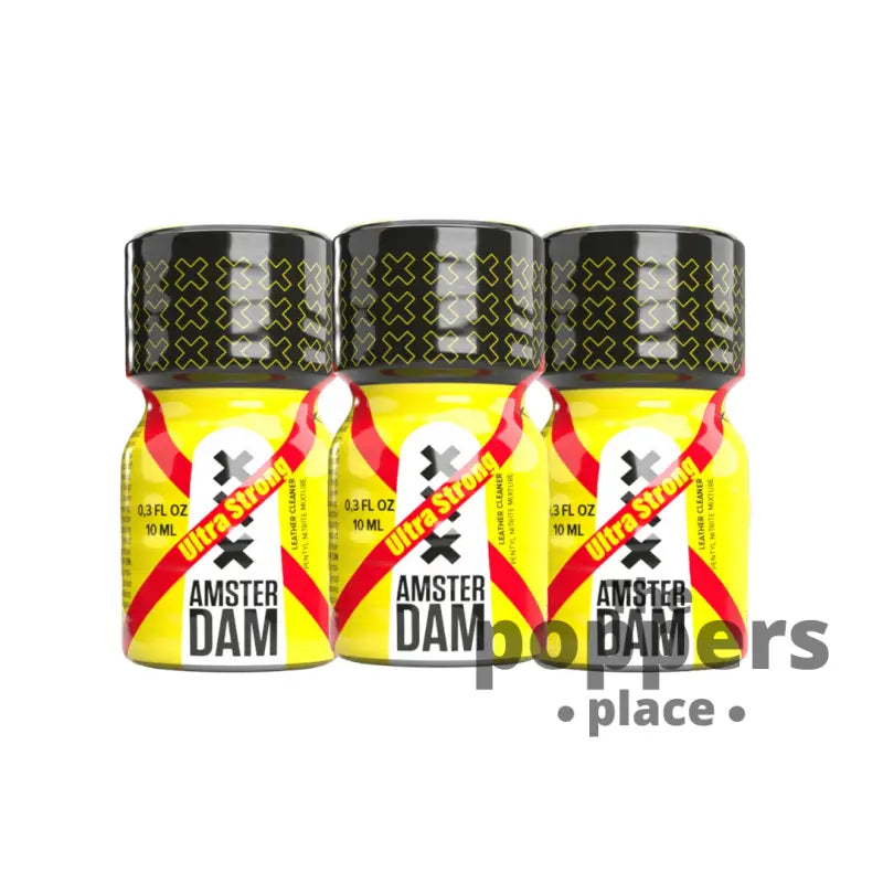 Lot de 3 Poppers Amsterdam Xxx Ultra Strong 10ml - Pack