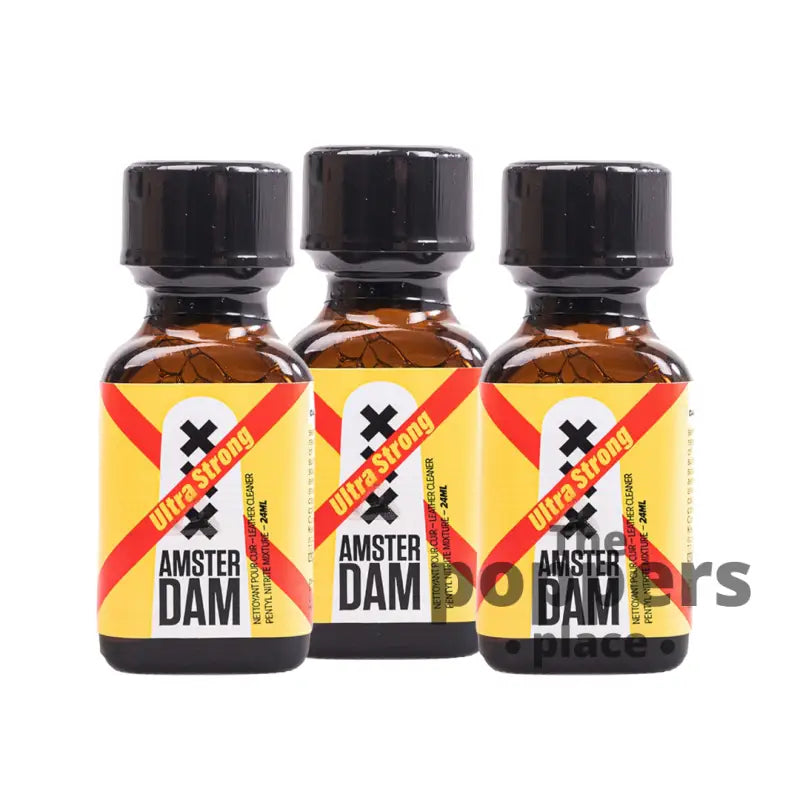 Lot de 3 Poppers Amsterdam Xxx Ultra Strong 24ml - Pack