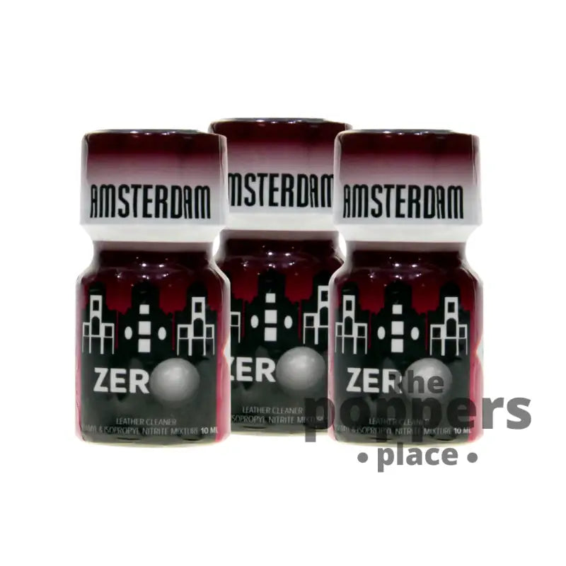 Lot de 3 Poppers Amsterdam zero 10ml - Pack